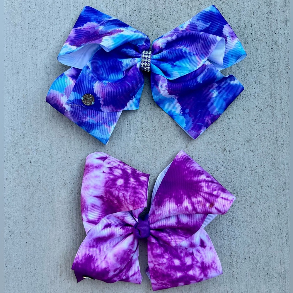 JoJo Siwa Signature Large Hair Bows LOT OF 2 – Tie Dye